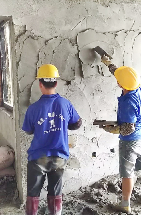 衡陽東路51號進行EVB保溫砂漿施工 EVB保溫砂漿